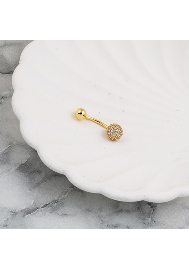 Bilezikci Kadın 14 Ayar Atın Göbek Piercing Sarı