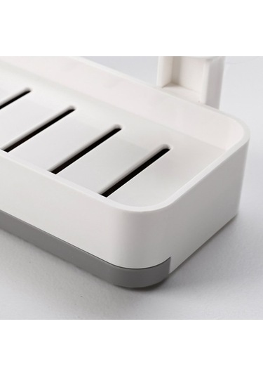 Pazly - Yapışkan Sabunluk Tutucu, Deliksiz, 6.6 Lbs Kapasite, Banyo/mutfak İçin Pratik Beyaz