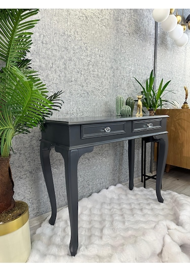 Ahşap Lükens Dresuar Antresit Antrasit