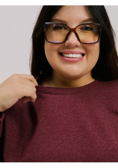 Lena Grand Oversize Sweatshirt Büyük Bedenler 185524006 Kırmızı