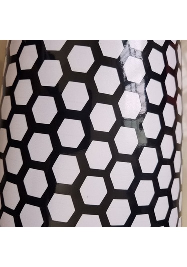 Singree Evrensel Araç Stop Lambası Sticker - Siyah Pvc Bal Peteği Desenli Yapışkanlı