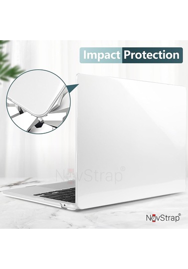 Novstrap  Macbook Air 15 İnç A2941 İle Uyumlu Kristal Parlak Kılıf + Siyah Klavye Kılıfı +film Karışık Çok Renkli