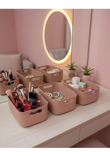 Okyanus Home Linea Smart Box Pembe 3'lü Set 2400 Ml Pembe