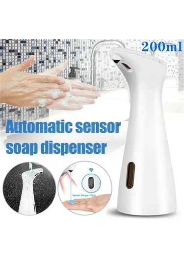 Beyaz-otomatik Sabunluk Banyo Mutfak Fotoselli Sıvı El Yıkama Sensörlü Sabunluk Plastik Duş Jeli Şampuanlık