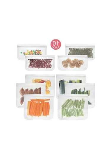 Tongxida 10 Adet Bosphorus Sones Seti Saydam Peva Torba Saklama, Kendiliğinden Kapanan Buzlu Buzdolabı Gıdası Arada Saklama