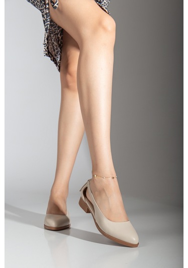 Volpen Cilt Kısa Topuk Ayakkabı Mint Yeşil Bej