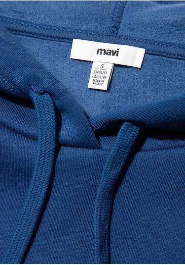 Mavi 1600361-82625 Mavi Logo Baskılı Kapüşonlu Sweatshirt - Lacivert