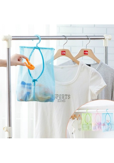 Çok Amaçlı Yeşil Çamaşır Mandalı Çantası 3'lü Paket Askılı Ev Depolaması İçin B Diğer