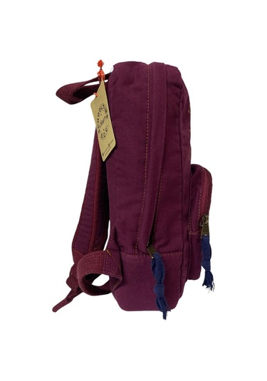 Kaliteli Mini Vintage Salaş Disayn Günlük Sırt Gezi Çantası 19 Cm X 34 Cm Bordo