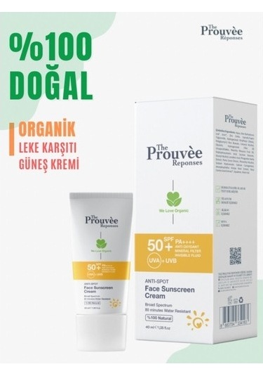 The Prouvee Reponses Leke Karşıtı Yüz Güneş Kremi SPF50+ 40 ML
