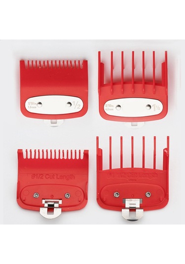 Moveevo Kırmızı Limit Tarak 2 Paket Ütü Sacı 1.5mm + 4.5mm Tıraş Saç Aksesuarları