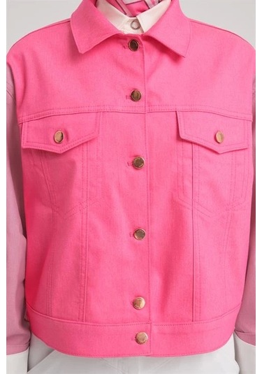 Armine Kısa Denim Ceket 24y5405 Orkide Pembe