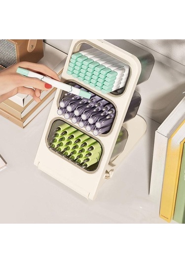 Pazly Suntek Kalem Tutucu - Basit & İdeal Hediye, Kırtasiye Rafı Fincan Beyaz Beyaz