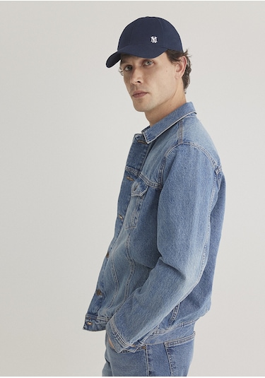 Mavi - Drake Classic Denim Puslu Indigo Mavi Jean Ceket 010143-89136 Koyu Mavi