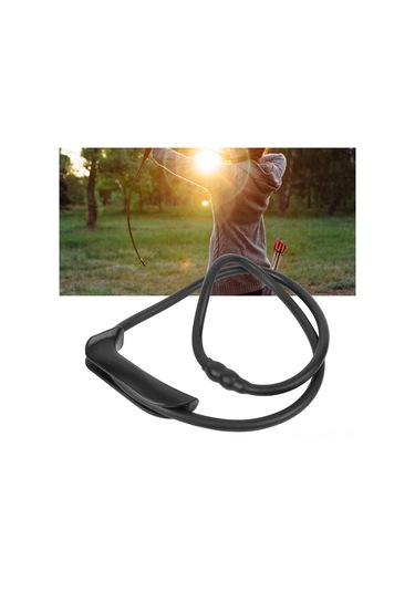 Aubyhe Lateks Gönüllü Okçuluk Egzersiz Aleti, El Kuvveti Geliştirici, Ergonomik Tutamaklı, Taşınabilir Outdoor Fitness Aracı, Siyah Siyah