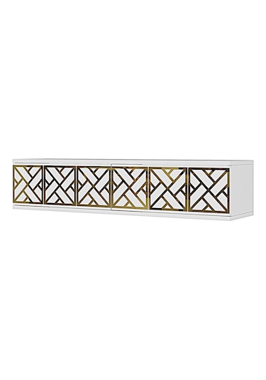 Da1238bg Arex Dresuar , Antre Hol Rafı Beyaz-gold 120cm