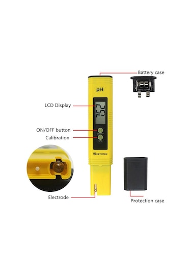 Taşınabilir Dijital Ph Ölçer 0.00-14.0 Ph Test Cihazı Tds Ec Metre Termometre 0-9999us/cm 0-9999ppm Tds Ec Meter