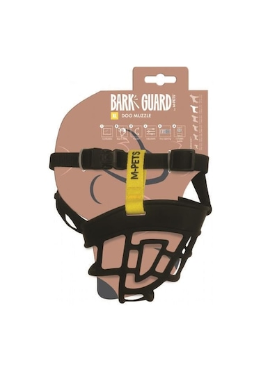 M-pets Bark Guard Ağızlık Xl Black/yellow