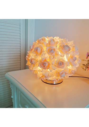 Aurora İskandinav Gül Masa Lambası, Yaratıcı Ve Basit Bej