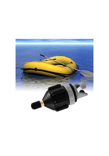 Ximistore9 Sup Ve Kayık Hava Valfi Adaptörü - Araç Pompa Bağlantısı, Hızlı Şişirme, Siyah, 2 Adet