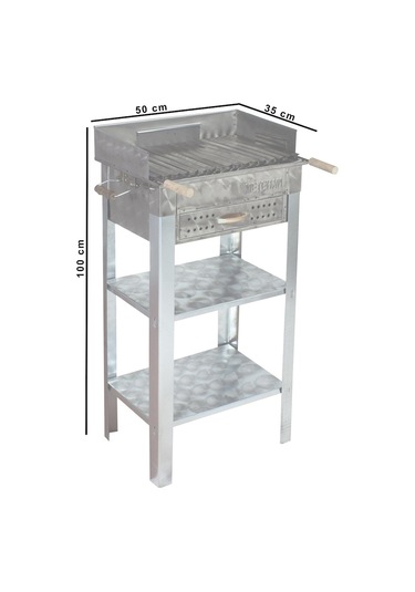 Metehan MTH-101 Pervazlı - Çekmeceli - Lama Izgaralı - Battal Boy Mangal