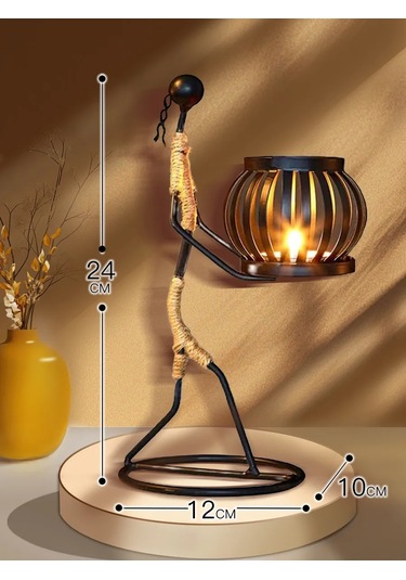 Pabk Çay Mumları İçin Metal Şamdan Heykelciği 252825716 Diğer