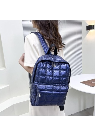 Dancemonkey Uzay Ultra Siyah Sırt Sırt Okul Kızlar Kış Kapitone Kadınlar Kadın Kadın Için Hafif Genç Ekose Çantası Çantaları Çanta Aşağı Vs Siyah