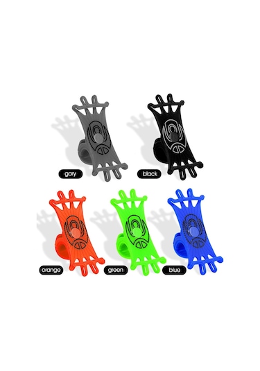 Çok Fonksiyonlu Silikon Bisiklet Cep Telefonu Tutucu Motosiklet Sürme Navigasyon Sabit Braket Mavi Mavi