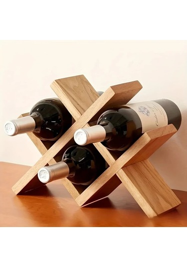 Maxaccess Avrupa Tarzı Ahşap Şarap Rafı: Çoklu Şişe Yuvası, Ev Dekorasyonu İçin