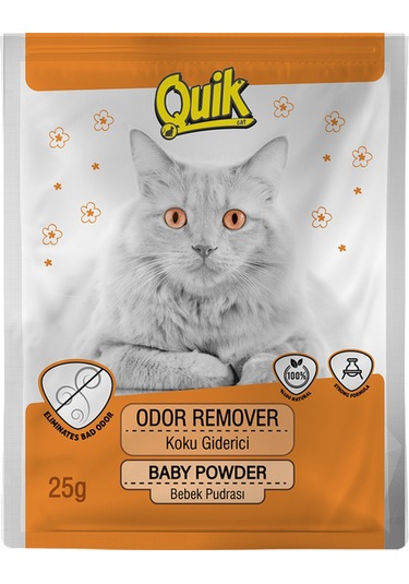 Quik Kedi Kumu Koku Giderici Pudralı 2 x 25 G