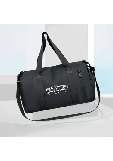 Sandwich Motion003 Spor Çantası - 1 Adet Büyük Kapasiteli Katlanır Fitness Çantası Siyah Siyah