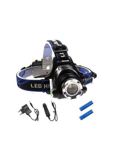 800 Lümen Tx6 Şarjlı Zoomlu Kafa Feneri Wt-120 Siyah