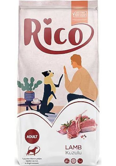 Rico Yetişkin Kuzulu Köpek Maması 15 KG