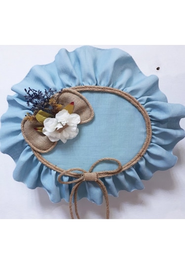 Oval Çiçek Modeli Bebek Odası Kapı Süsü Çok Renkli