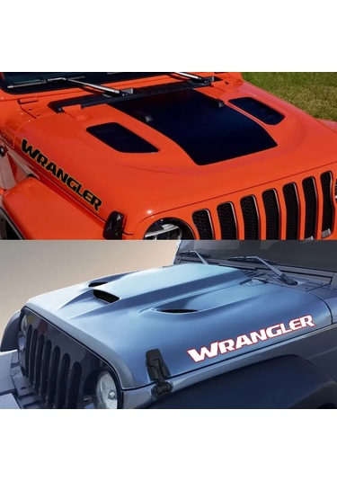 Jeep Wrangler Jk Jl Tj Yj Unlimited Sahara Araba Kaputu Kapağı Motor Çıkartıları Gold Silver 1 Piece Set