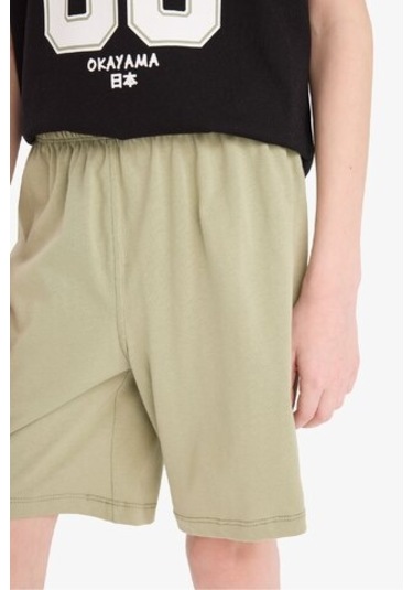 DeFacto Erkek Çocuk 2'li Takım Baskılı Kısa Kollu Tişört Şort E3401A825SMBK81