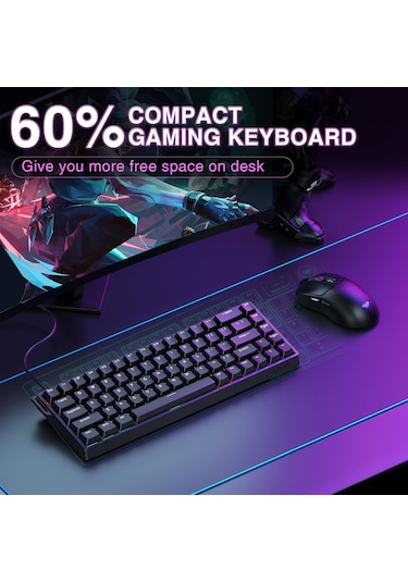 Aula Win68 He Manyetik Klavye Rapid Trigger Graywood Swtich 8000hz Rgb Tkl Hot Swap Oyuncu Klavyesi Siyah