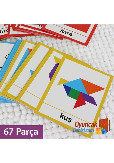 67 Parça Dev Tangram Okul Öncesi Eğitici Oyuncak