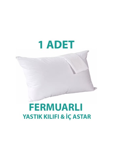 Suvay Pamuklu Fermuarlı İç Yastık Kılıfı Beyaz Renkli İç Astar Yastık İ