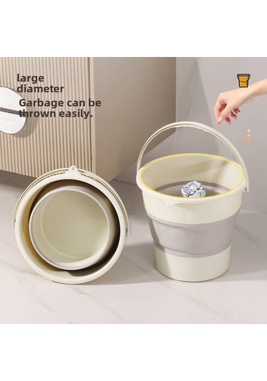 Fosenze 20l Kapasiteli Katlanabilir Plastik Kova - Isı Dayanıklı, Kalın Malzeme, Ev Ve Dış Mekan Kullanıma Uygun Gri Büyük Boy Diğer