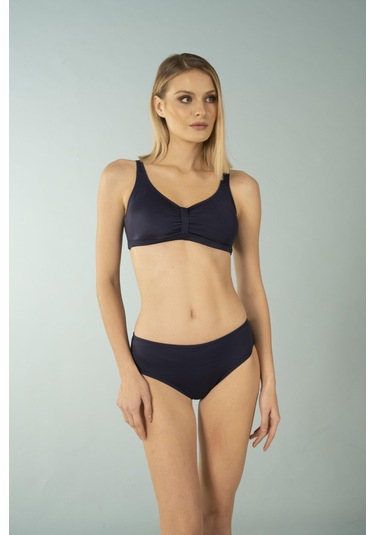 Estiva Luplu Toparlayıcı Yüksek Bel Bikini Takımı - Lacivert