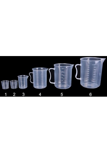 Jms Pişirme Kabı Sıvı Ölçüsü Jugcup Konteyneri İçin Şeffaf Plastik Dereceli Ölçüm Kabı 50ml 1