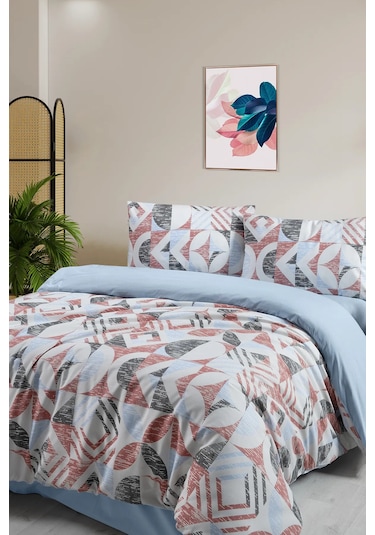 Tek Kişilik Nevresim Takımı Quadra - 160x220 Çok Renkli