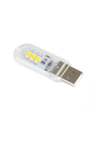 Sones 1,5 W Flash Disk Tarzı Usb Işık, 140 Lm 3 Led Smd 5630 Dokunmatik Anahtarlı Sıcak Beyaz Işık