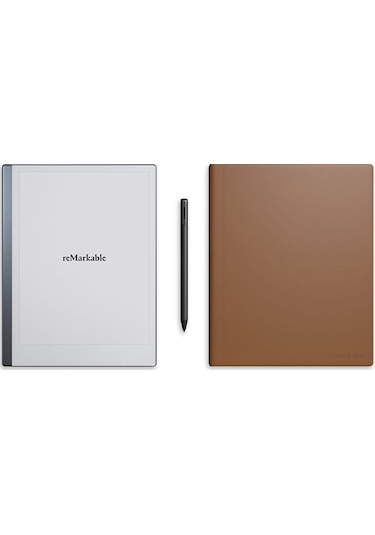 Remarkable 2 Digital Paper Tablet + Marker Plus + Kapaklı Kılıf Kahverengi