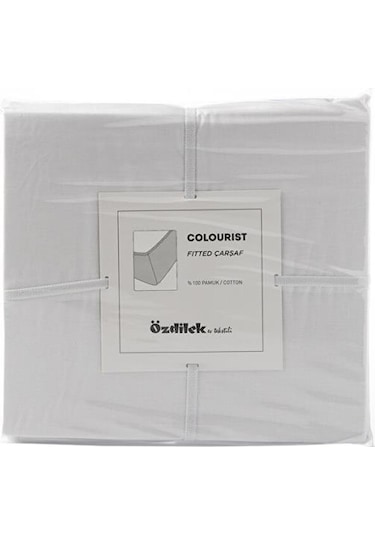 Özdilek Beyaz Colourist Tek Kişilik Lastikli Fitted Çarşaf 100x20