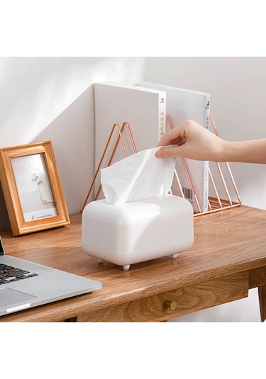 Yeşil-ev Basit Doku Kutusu Plastik Oturma Odası Yemek Odası Masaüstü Toz Geçirmez Islak Kağıt Havlu Saklama Kutusu Kapaklı Ve Yaylı