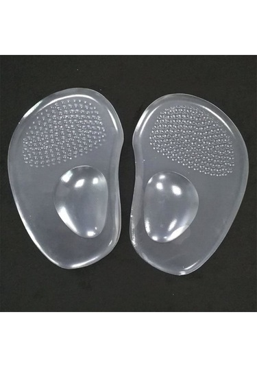 Şeffaf Kaymaz Yarım Silikon Jel Ön Ayaklar Ayakkabı Pedleri Ayak Bakımı Aracı Ayak Pedleri