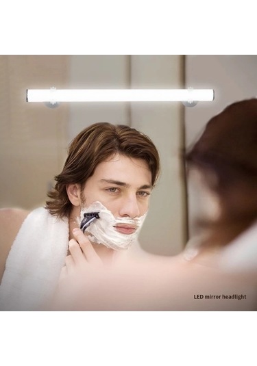 Dancemonkey Cbtx Mfl-01 Vantuz Monteli Ayna Ön Makyaj Dolgu Işı, Şarj Edilebilir Alüminyum Alaşımlı Işık Çubuğu Beyaz