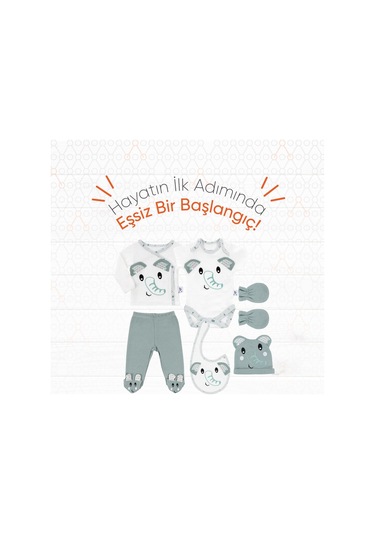 Gezenbebe Hero Bebek Hastane Çıkış Seti 6 Parça Mavi